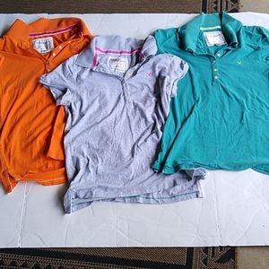 Set of 3 Large American Eagle ladies polos.